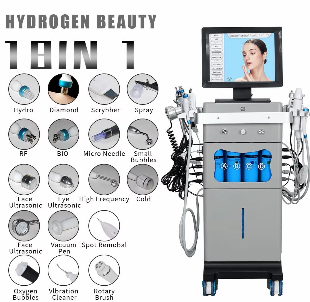 18-in-1 Hydra Facial Machine – Complete Skin Rejuvenation & Anti-Aging Device for Professional Salons & Spas
